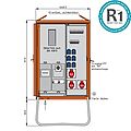 Anschlussverteilerschrank 44kVA mit Zählerplatz, RCD TypB und RCD TypA, 3 CEE-Abgänge 16-32A und 6 Schukos