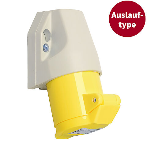 Wandsteckdose zur Außenbefestigung 16A 3P 4h mit einer Kabeleinführung oben