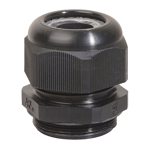 Cable gland M40 with thread, black plastic