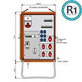 Verteilerschrank 55kVA mit 2 RCDs Typ B, 12 LS, 6 CEE-Abgänge 16-63A und 6 Schukos