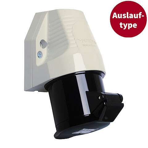 Wandsteckdose zur Außenbefestigung 16A 4P 7h mit einer Kabeleinführung oben