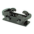 Panel housing B16, BA6, BB32, D40, DD72 and MOB16 from aluminium, height 28mm with double locking system and in black